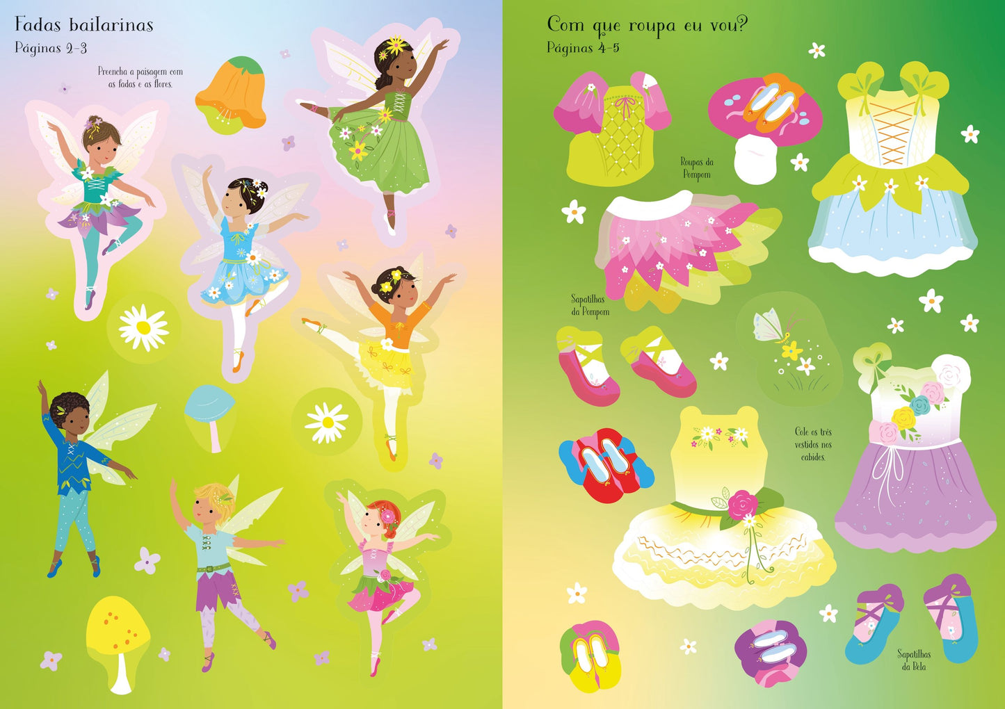 Adesivos: Fadas bailarinas