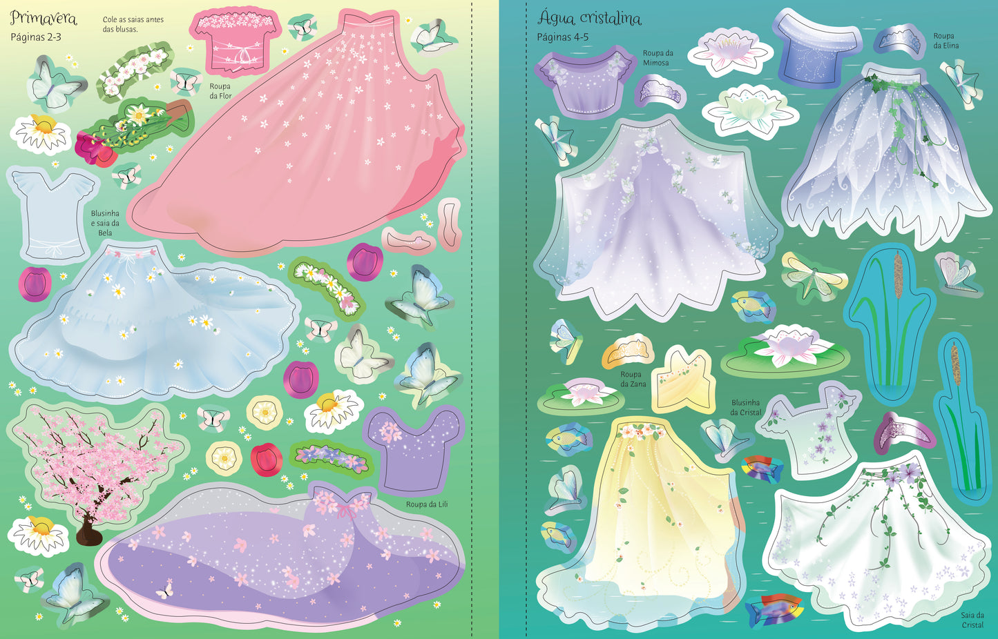 Adesivos: Fadas princesas