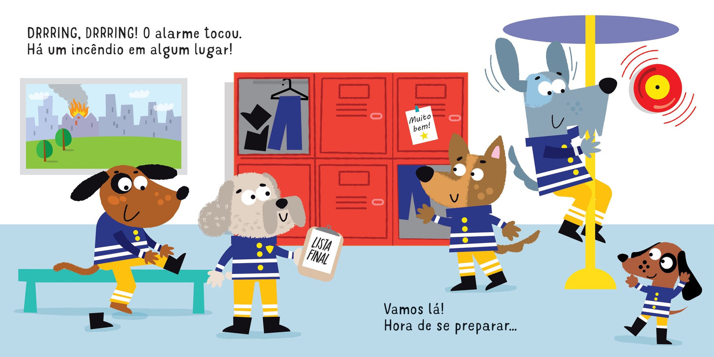 Lá vai o caminhão de bombeiros!