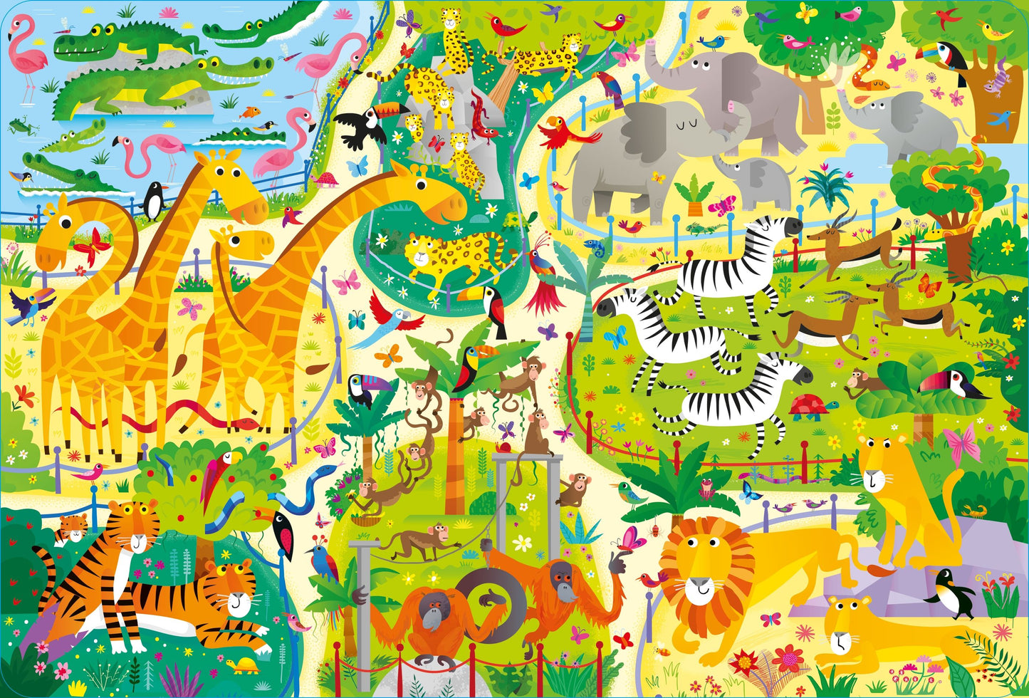 No zoológico: Livro com quebra-cabeças