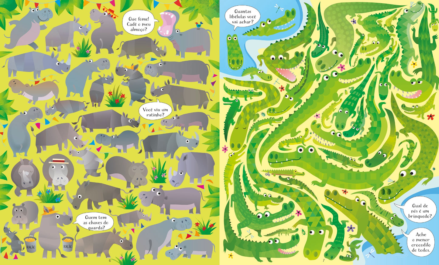 No zoológico: Livro com quebra-cabeças