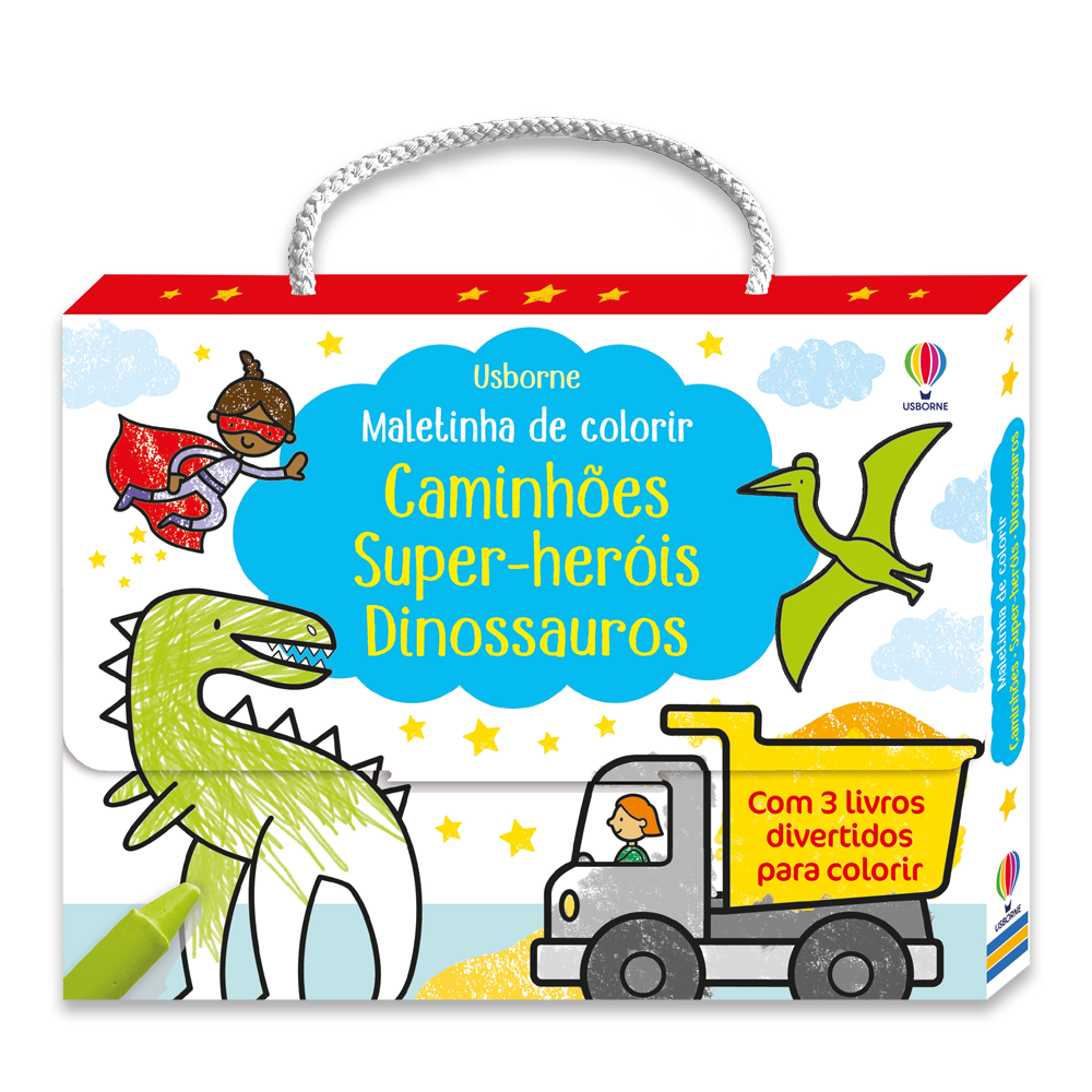 Para colorir: Caminhões, super-heróis, dinossauros