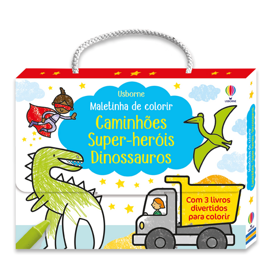 Para colorir: Caminhões, super-heróis, dinossauros
